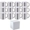 12 PACK 11 oz. METALLIC SILVER outer & Handle- Ceramic Sublimation Mugs - Professional Grade - With Individual White Gift Boxes